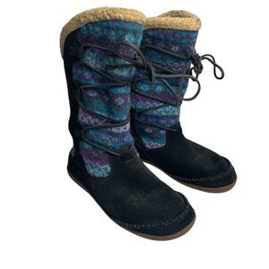Acorn Women's Fair Isle Knit Booties Multicolor Size 9 Winter Warm